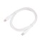 CARMEGA CAR-C-CL1M-WH, Lightning-Type-C, 3 A, 30 W, 1 m, white cable