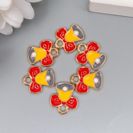 Decor for creativity Metal, enamel "Bell with bantik" 1.3x1.2 cm-2