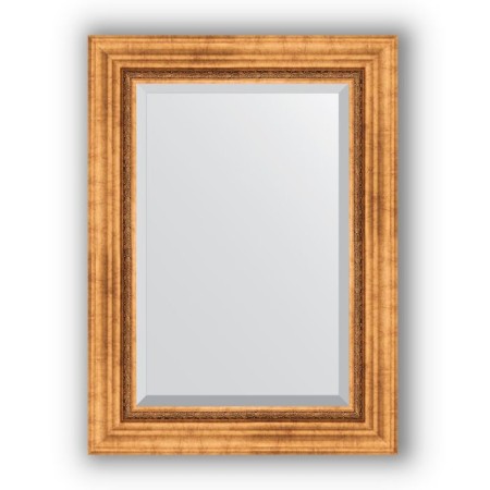 Mirror with fatset in the baguette frame - Roman gold 88 mm, 56 x 76 cm, Evoform