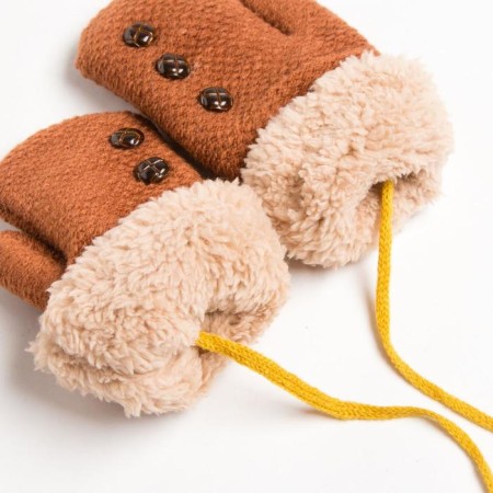 Baby mittens minku with buttons, 15 rr (15 cm), cent-2