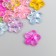 Decor for creativity plastic "Flower" transparent set 50 pcs 1.2x1.2 cm