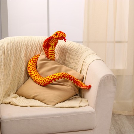Soft toy "cobra", 20 cm, orange color-4