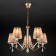 Alcamo chandelier, 5x40W E14, color gold