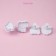 A set of plunger of confectionery shares "Beast", for dough, 4 pcs, plastic, white
