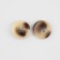 A set of buttons, 4 punctures, d = 18 mm, 10 pcs, beige/brown color