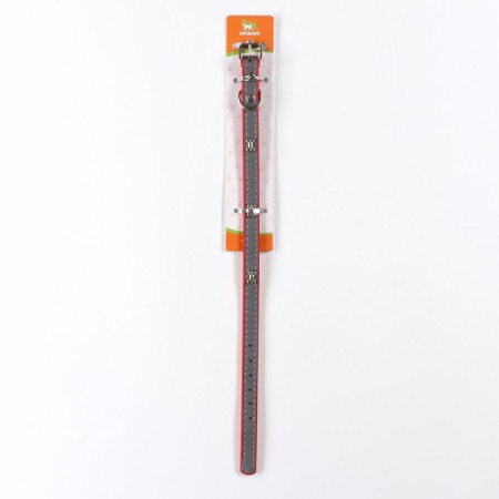 A collar with bones reflective, 37 x 1.3 cm, Osh 26-33, red-5