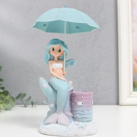 Souvenir Polystone stand "Little Mermaid under the umbrella" mix 20x10x10 cm-1
