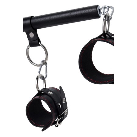 Bonding set 4 Pecado BDSM fixation points, genuine leather, black color-7