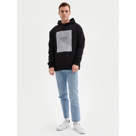 Jumper (sweatshirt) men's minku: be good, black color, rr 46-1