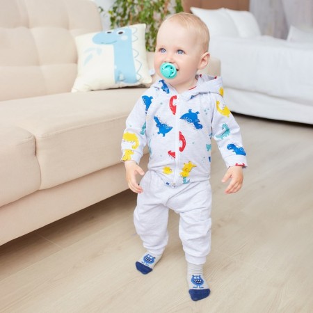 Set: Huds and pants crumb I am "Dino", height 86-92 cm, color gray color-1