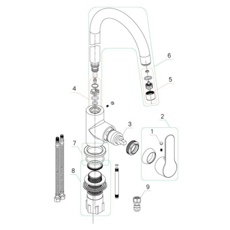 IDDIS Cuba kitchen mixer with a filtered water channel, Satin color-10