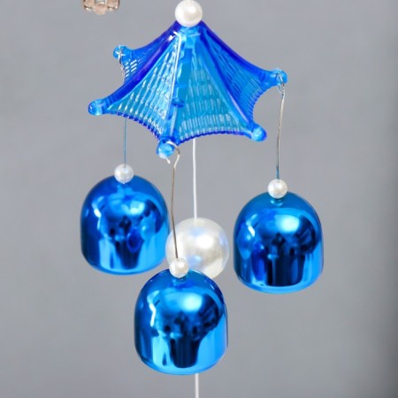 Wind Music Metal "Fatima Hand" from the evil eye 3 bells 52x6 cm-2