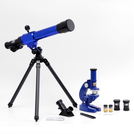 Teaching set "Experience": desktop telescope, interchangeable lenses 20x/ 30x/ 40x, microscope 100x/ 200x/ 450