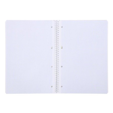 A4 notebook, 96 sheets in a cage on the crest "Tropical Leaves", covered Cardboard, OFSET block, mix-1