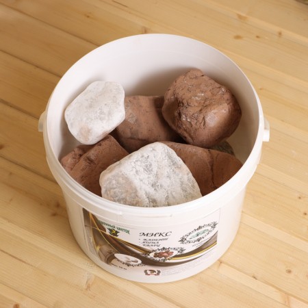 Bath stone "mixture" jadeite, jasper, quartz, bucket 15kg-2