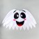 Carnival cape "Fun Ghost", length 60 cm, white color