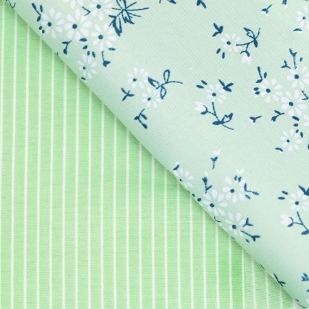 A set of fabric patchwork "Green Laguna", 50 x 50 cm-1