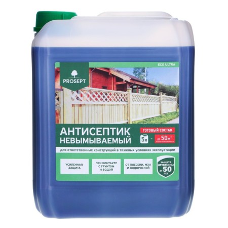 The antiseptic is unnecessary for responsible structures, Prosept Eco Ultra, ready -made solution, 5 liters