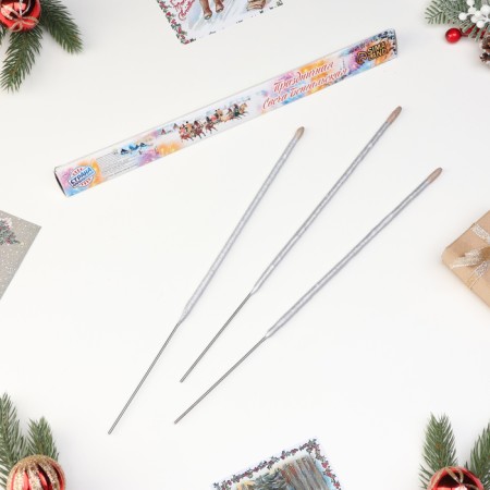 Bengal lights, 30 cm, 3 pieces, "New Year", 50 seconds