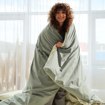 Bedding Ethel euri Stripes: Olive, 200x215cm, 214x240cm, 50x70cm-2 pcs, perkal, 114 g/m2-3