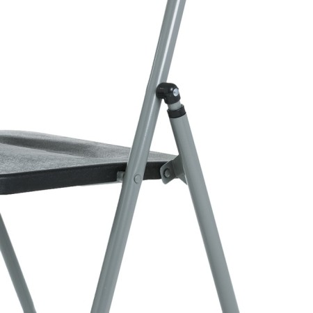 Folding chair on a metal frame, black color-5