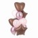 A set of balloons "Cocoa with marshmallow", foil, latex, 10 pcs.