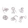 Metal puzzle "Mysteries of Mayan Civilization", a set of 6 pcs.