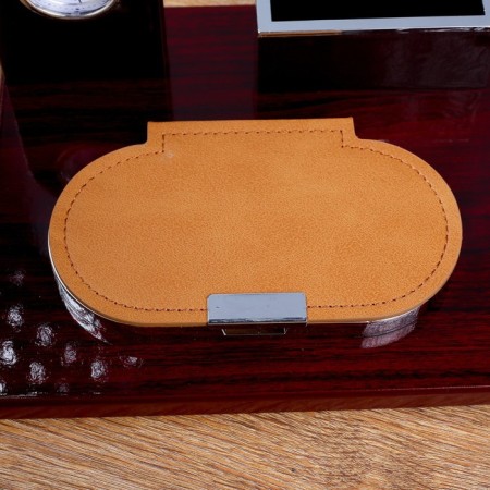 Table 5B1 set with a business card and clock, cherry 34x20x13 cm-6