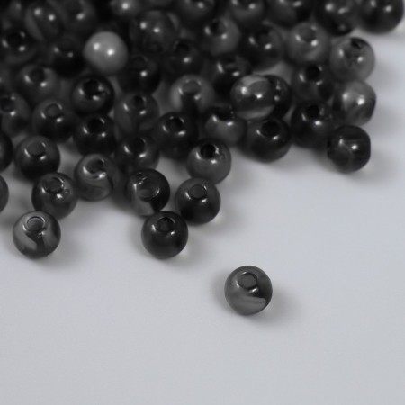 A set of plastic beads "Astra" 6 mm, 20 g (170 +/- 10pcs), gray
