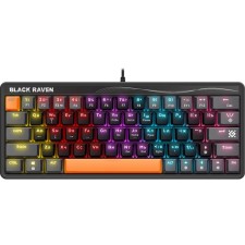 The keyboard Defender Raven GK-417, game, wired, fur, backlight, 63 keys, USB, black