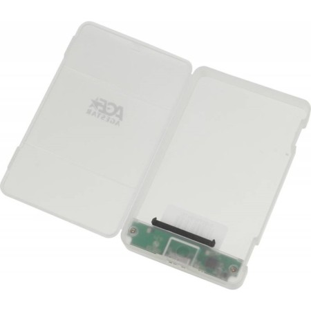 External case for HDD/SSD AGESTAR 3UBCP3 SATA USB3.0, plastic, white, 2.5 "-2