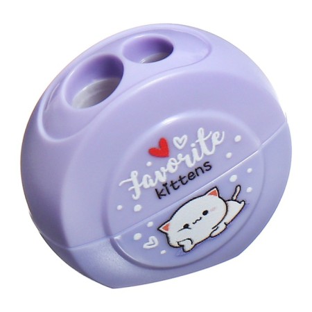 Plastic grinder Meshu "Cute KitTens", 2 holes, mix-1