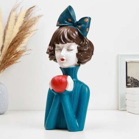 Figure "Girl with Apple" 14x14x37cm-1