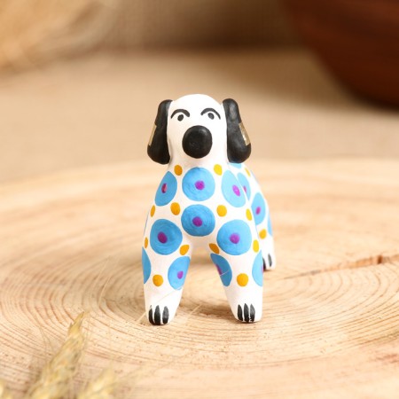 Dymkovo toy "Blue Dog" 7 cm-5