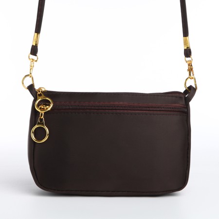 Bag Women's Cross-Bodi with a zipper, brown color