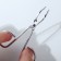 Pinzet in the form of scissors, straight, 8.2 cm, silver color