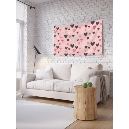 Decorative panel with photo printing "Assorted hearts", horizontal, size 100x150 cm