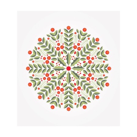 A set of napkins for setting the table "Snowflake from the branches of currants", rectangular, size 32x46 cm, 4 pcs-2