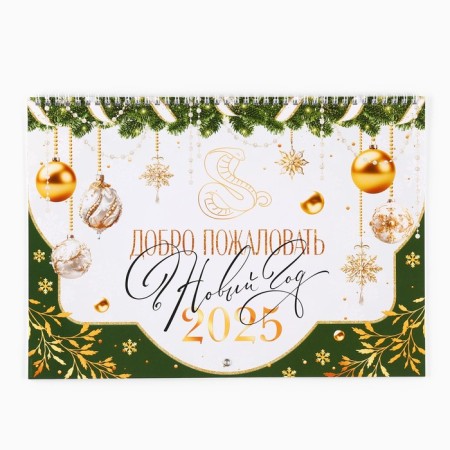 Calendar 2025 wall, on the spiral "New Year: Welcome", 34 x 24 cm-2