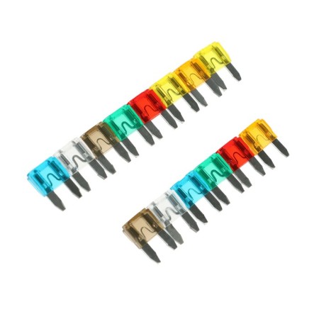 Mini fuse, 5A, 7.5A, 10A, 15A, 20A, 25A, 30A, set 14 pcs