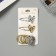 Hair set "Beatrice" (10 elastic bands 3 cm, 2 invisibility 5 cm) heart, silver gold