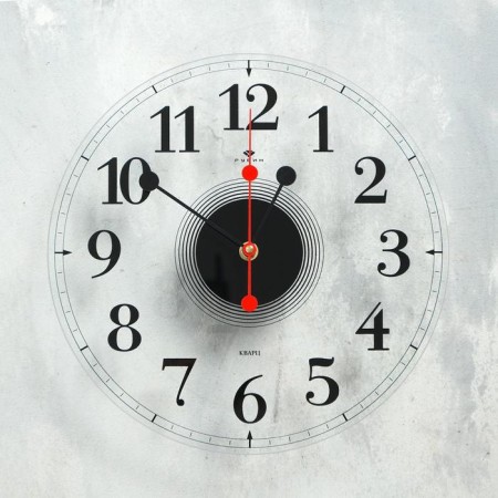 Watching clock, interior "style 3", silent, D-30 cm, dial transparent