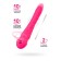 Jos Cotox vibrator with vacuum stimulation, 23 cm, silicone, pink color