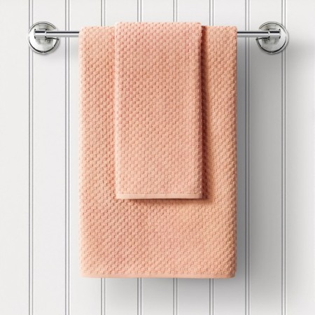 Set of terry towels Peach, size 50x90 cm, 70x130 cm, pink color-1