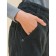 Pants for girls, height 128 cm, dark gray color