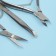 Manicure set, 3 objects, on a blister, silver color, sis-42