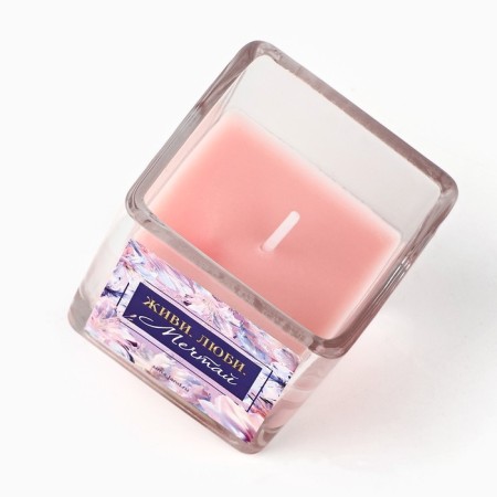 Aromatic candle "Dream", the aroma of raspberries, 5.3 x 5.3 x 5.5 cm.-4