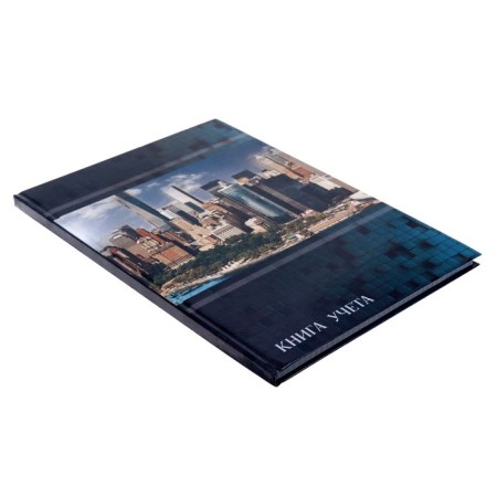 A4 accounting book, 96 sheets in the cell "megapolis", solid cover, offset block-1