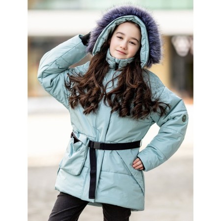 Jacket for girls, height 170 cm, green color-2