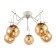 Ceiling EVOLUCE lamp. Sle110202-05. Calletta. 5x40 watts, E14, 57x57x26 cm, white color